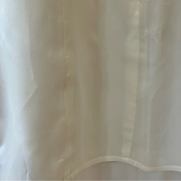 Alexandra Dillon‎ Winter White Tuxedo Dress w/ Black Sash - Picture 14 of 16